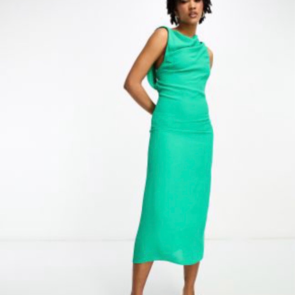 ASOS Vibrant Green Midi Dress